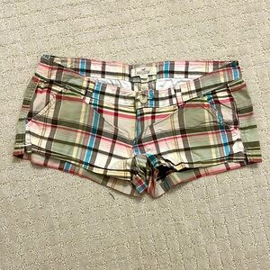 Hollister Plaid Low Rise Shorts